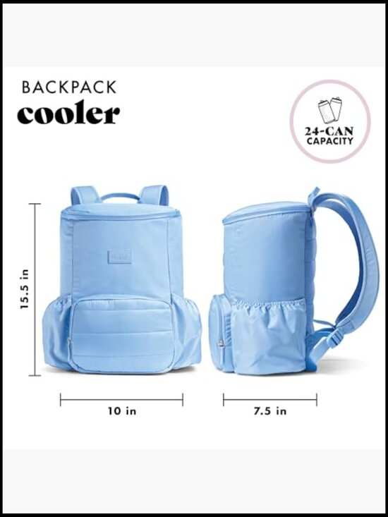 Insulated Backpack Cooler Leak-Resistant 24 Can Beach Travel Bag with Padded main image 5